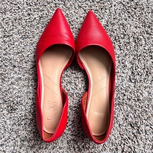 Red pointed flats Franco sarto